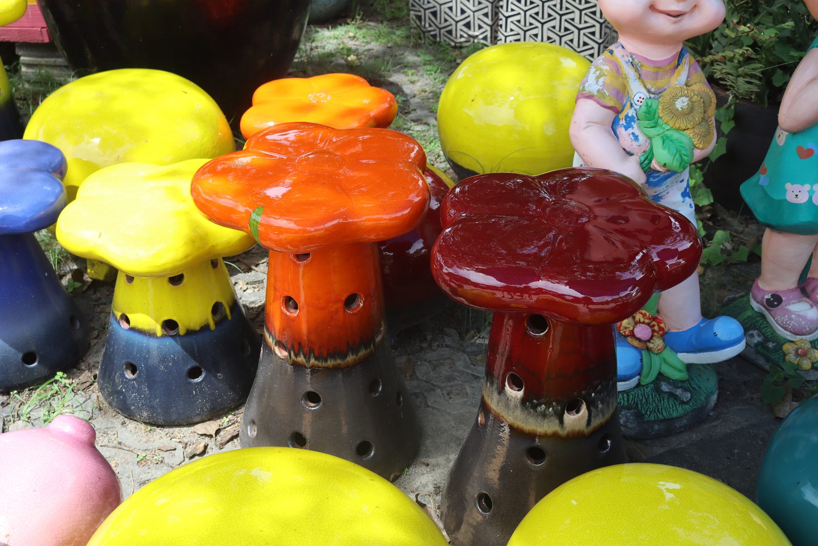 Asst Mushroom stools pricing will be determined later. Add your name to wish list for notification upon arrival